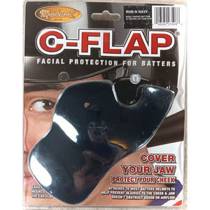 C-Flap Facial Protection for Batters Baseball RHB-N Navy by Markwort